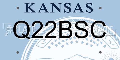 Q22BSC Kansas License Plate