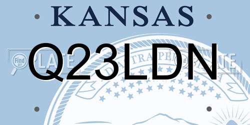 Q23LDN Kansas License Plate