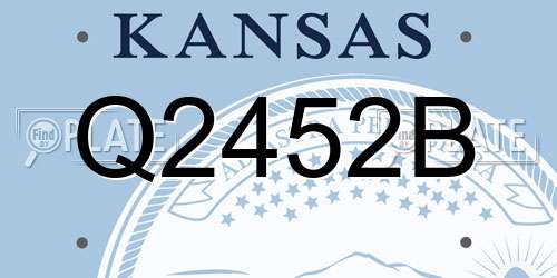 Q2452B Kansas License Plate