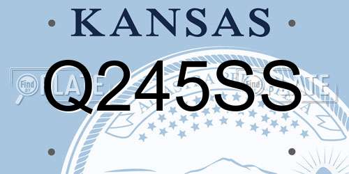 Q245SS Kansas License Plate