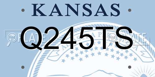 Q245TS Kansas License Plate
