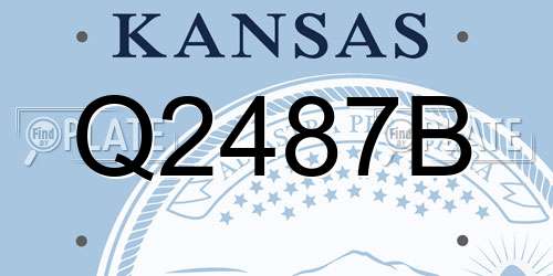 Q2487B Kansas License Plate