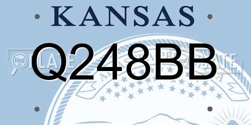 Q248BB Kansas License Plate