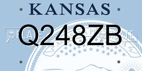 Q248ZB Kansas License Plate