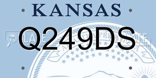 Q249DS Kansas License Plate