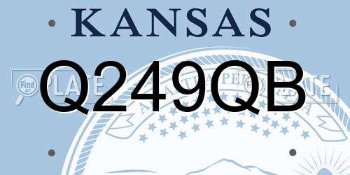 Q249QB Kansas License Plate