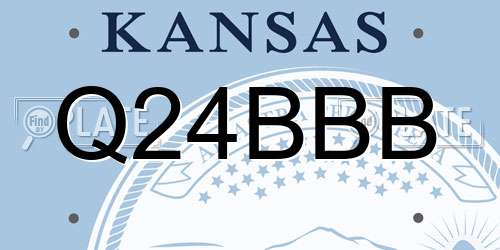 Q24BBB Kansas License Plate