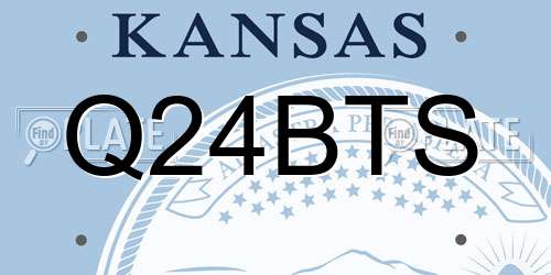 Q24BTS Kansas License Plate