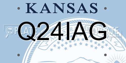 Q24IAG Kansas License Plate