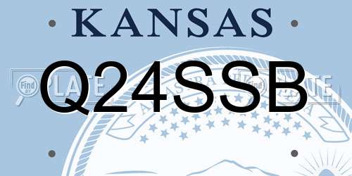 Q24SSB Kansas License Plate