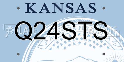 Q24STS Kansas License Plate