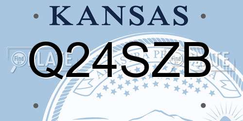 Q24SZB Kansas License Plate