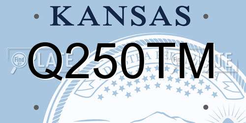 Q250TM Kansas License Plate