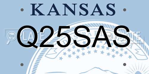 Q25SAS Kansas License Plate