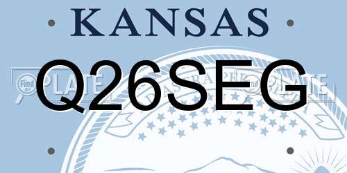 Q26SEG Kansas License Plate