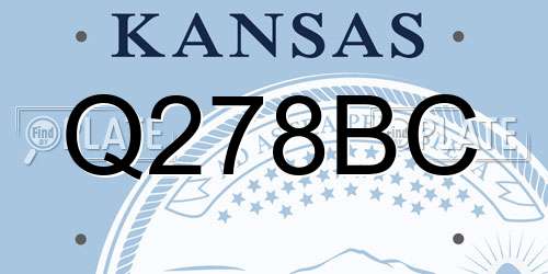 Q278BC Kansas License Plate
