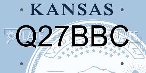 Q27BBC Kansas License Plate