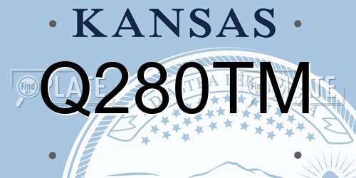 Q280TM Kansas License Plate