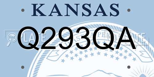 Q293QA Kansas License Plate