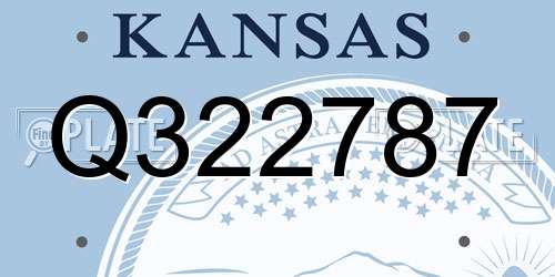 Q322787 Kansas License Plate