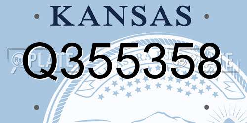 Q355358 Kansas License Plate
