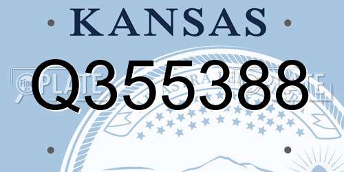 Q355388 Kansas License Plate
