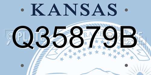 Q35879B Kansas License Plate
