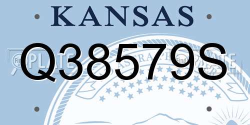 Q38579S Kansas License Plate