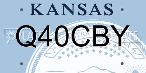 Q40CBY Kansas License Plate