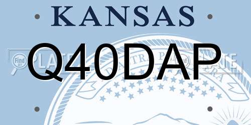 Q40DAP Kansas License Plate