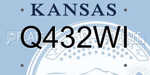 Q432WI Kansas License Plate