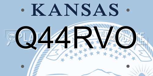 Q44RVO Kansas License Plate