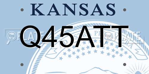 Q45ATT Kansas License Plate
