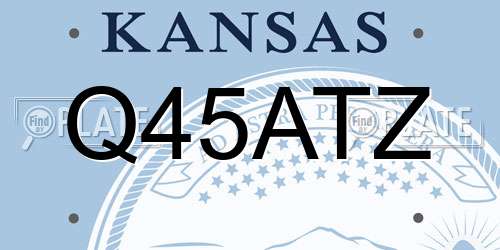 Q45ATZ Kansas License Plate