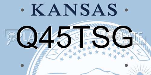 Q45TSG Kansas License Plate