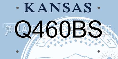 Q460BS Kansas License Plate