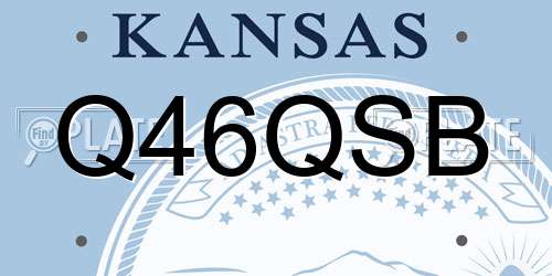Q46QSB Kansas License Plate