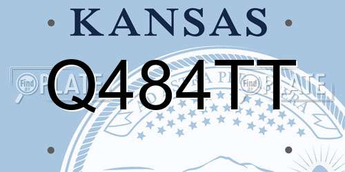 Q484TT Kansas License Plate