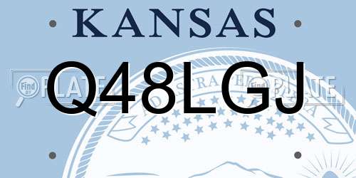 Q48LGJ Kansas License Plate