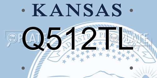 Q512TL Kansas License Plate
