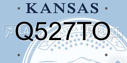 Q527TO Kansas License Plate