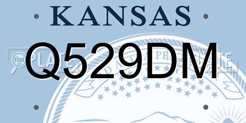 Q529DM Kansas License Plate