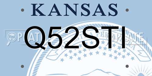 Q52STI Kansas License Plate