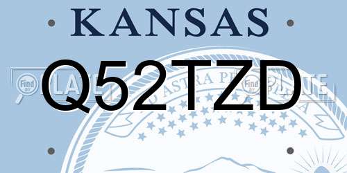 Q52TZD Kansas License Plate