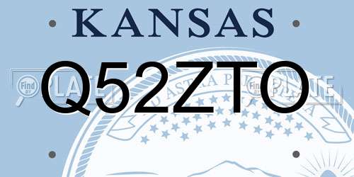 Q52ZTO Kansas License Plate
