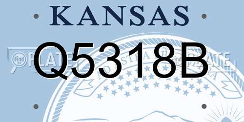Q5318B Kansas License Plate