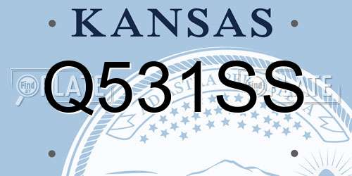 Q531SS Kansas License Plate