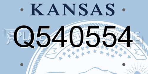 Q540554 Kansas License Plate