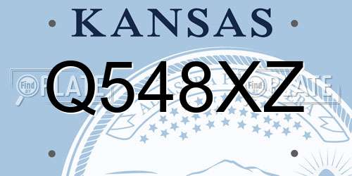 Q548XZ Kansas License Plate