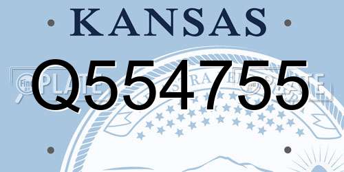 Q554755 Kansas License Plate